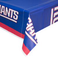 Creative Converting 729521 New York Giants 54 inch x 102 inch Plastic Table Cover - 12/Case