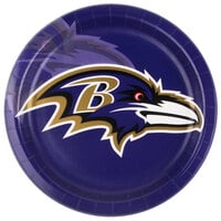 Creative Converting 429503 Baltimore Ravens 9 inch Paper Dinner Plate - 96/Case