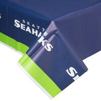 Creative Converting 729528 Seattle Seahawks 54" x 102" Plastic Table Cover - 12/Case