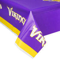 Creative Converting 729518 Minnesota Vikings 54 inch x 102 inch Plastic Table Cover - 12/Case