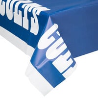 Creative Converting 729534 Indianapolis Colts 54 inch x 102 inch Plastic Table Cover - 12/Case