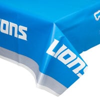 Creative Converting 729511 Detroit Lions 54 inch x 102 inch Plastic Table Cover - 12/Case