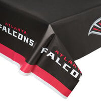 Creative Converting 729502 Atlanta Falcons 54 inch x 102 inch Plastic Table Cover - 12/Case