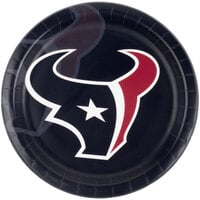 Creative Converting 429513 Houston Texans 9 inch Paper Dinner Plate - 96/Case