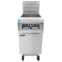 Frymaster FPH155 Natural Gas 50 lb. High-Efficiency Gas Floor Fryer with CM3.5 Controls - 80,000 BTU