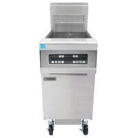 Frymaster FPH155 Natural Gas 50 lb. High-Efficiency Gas Floor Fryer with Digital Controls - 80,000 BTU