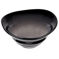 World Tableware PEB-10-O Pebblebrook 17.375 oz. Obsidian Organic Ribbed Porcelain Bowl - 12/Case