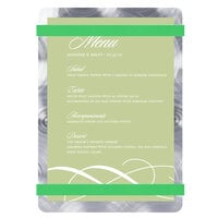 Menu Solutions ALSIN46-RB Alumitique 4" x 6" Customizable Swirl Aluminum Menu Board with Green Bands