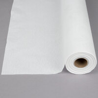 Hoffmaster 260046 40 inch x 100' Linen-Like Silver Prestige Paper Roll Table Cover