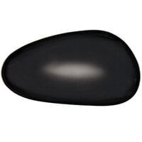 Reserve by Libbey PEB-9-O Pebblebrook 13 1/2" x 7 1/2" Obsidian Organic Porcelain Tray - 12/Case