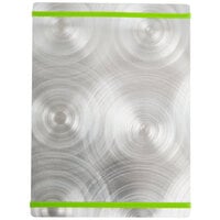 Menu Solutions ALSIN57-RB Alumitique 5" x 7" Customizable Swirl Aluminum Menu Board with Green Bands