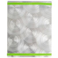 Menu Solutions ALSIN811-RB Alumitique 8 1/2" x 11" Customizable Swirl Aluminum Menu Board with Green Bands
