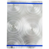 Menu Solutions ALSIN57-RB Alumitique 5" x 7" Customizable Swirl Aluminum Menu Board with Royal Blue Bands