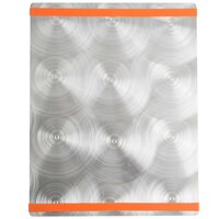 Menu Solutions ALSIN811-RB Alumitique 8 1/2" x 11" Customizable Swirl Aluminum Menu Board with Orange Bands