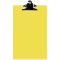 Menu Solutions ACRCLP-D Yellow 8 1/2" x 14" Customizable Acrylic Menu Clip Board