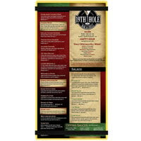 Menu Solutions ACRB-B Yellow 5 1/2" x 11" Customizable Acrylic Menu Board with Rubber Band Straps