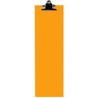 Menu Solutions ACRCLP-BD Orange 4 1/4" x 14" Customizable Acrylic Menu Clip Board