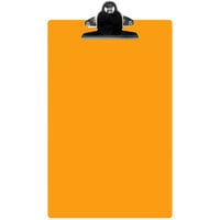 Menu Solutions ACRCLP-D Orange 8 1/2" x 14" Customizable Acrylic Menu Clip Board
