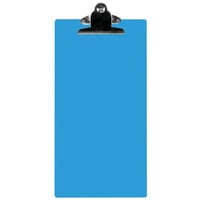 Menu Solutions ACRCLP-B Blue 5 1/2" x 11" Customizable Acrylic Menu Clip Board