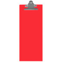 Menu Solutions ACRCLP-BA Red 4 1/4" x 11" Customizable Acrylic Menu Clip Board