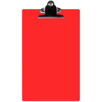 Menu Solutions ACRCLP-D Red 8 1/2" x 14" Customizable Acrylic Menu Clip Board
