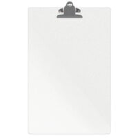 Menu Solutions ACRCLP-D Clear Frosted 8 1/2" x 14" Customizable Acrylic Menu Clip Board