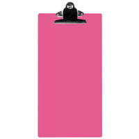Menu Solutions ACRCLP-B Pink 5 1/2" x 11" Customizable Acrylic Menu Clip Board
