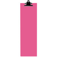 Menu Solutions ACRCLP-BD Pink 4 1/4" x 14" Customizable Acrylic Menu Clip Board