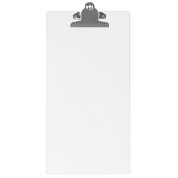 Menu Solutions ACRCLP-B Clear Frosted 5 1/2" x 11" Customizable Acrylic Menu Clip Board
