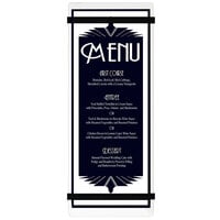 Menu Solutions ACRB-BA Clear Frosted 4 1/4" x 11" Customizable Acrylic Menu Board with Rubber Band Straps