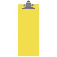 Menu Solutions ACRCLP-BA Yellow 4 1/4" x 11" Customizable Acrylic Menu Clip Board
