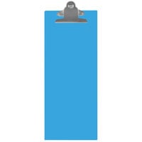 Menu Solutions ACRCLP-BA Blue 4 1/4" x 11" Customizable Acrylic Menu Clip Board