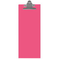 Menu Solutions ACRCLP-BA Pink 4 1/4" x 11" Customizable Acrylic Menu Clip Board
