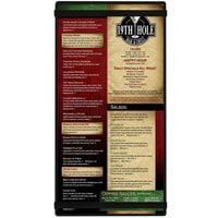 Menu Solutions ACRB-B Black 5 1/2" x 11" Customizable Acrylic Menu Board with Rubber Band Straps