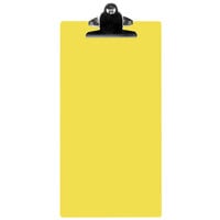 Menu Solutions ACRCLP-B Yellow 5 1/2" x 11" Customizable Acrylic Menu Clip Board