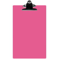 Menu Solutions ACRCLP-D Pink 8 1/2" x 14" Customizable Acrylic Menu Clip Board