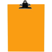 Menu Solutions ACRCLP-C Orange 8 1/2" x 11" Customizable Acrylic Menu Clip Board