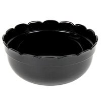 Cal-Mil 453-13 9 1/2" Black Fluted Bowl for Food Station