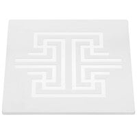 Rosseto SG039 14 inch Square White Melamine Reversible Patterned Riser Shelf