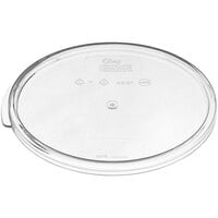 Choice 6 and 8 Qt. Clear Round Polycarbonate Food Storage Container Lid