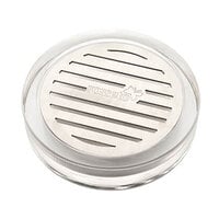 Rosseto LD127 Acrylic / Stainless Steel Round Drip Tray - 4 inch x 4 inch x 1 inch