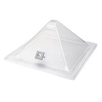 Rosseto SA123 Swan 15 3/16 inch x 15 3/16 inch Clear Acrylic Pyramid Cover with Flip Door