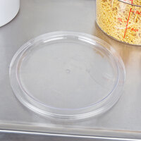 Choice 12, 18, and 22 Qt. Clear Round Polycarbonate Food Storage Container Lid