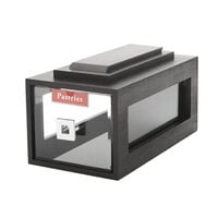 Rosseto BD111 Small Drawer Black Acrylic Bakery Building Block - 8 inch x 14 3/4 inch x 7 1/2 inch