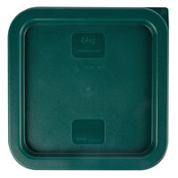 Choice 2 and 4 Qt. Green Square Polyethylene Food Storage Container Lid