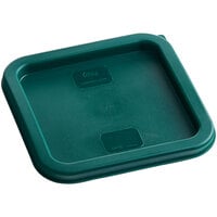 Choice 2 and 4 Qt. Green Square Polyethylene Food Storage Container Lid