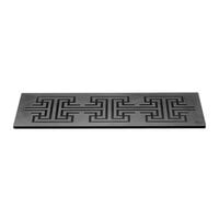 Rosseto SG037 27 5/8 inch x 9 7/16 inch Rectangular Black Melamine Reversible Patterned Riser Shelf