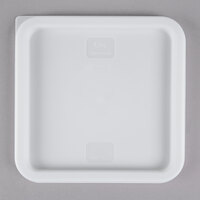 Choice 6 and 8 Qt. White Square Polypropylene Food Storage Container Lid