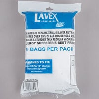 Lavex Janitorial 12 inch HEPA Microfilter Upright Vacuum Bag   - 9/Pack