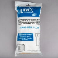 Lavex Janitorial 15 inch HEPA Microfilter Upright Vacuum Bag   - 9/Pack